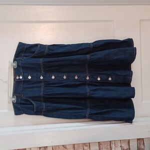 Tiered jean skirt women's size 14 blue Jean skirt